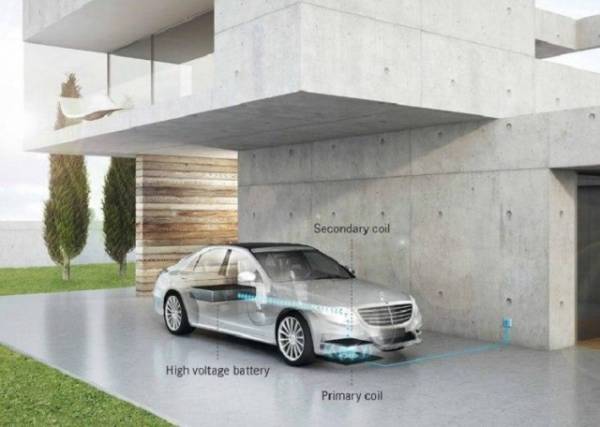 Электрический Mercedez-Benz получил беспроводную зарядку