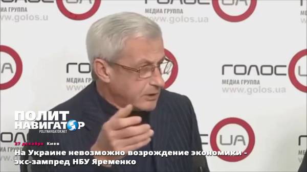 На Украине невозможно возрождение экономики - экс-зампред НБУ Яременко  - (видео)