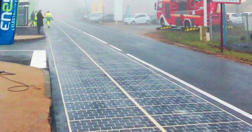 Во Франции введена в строй первая дорога - солнечная электростанция