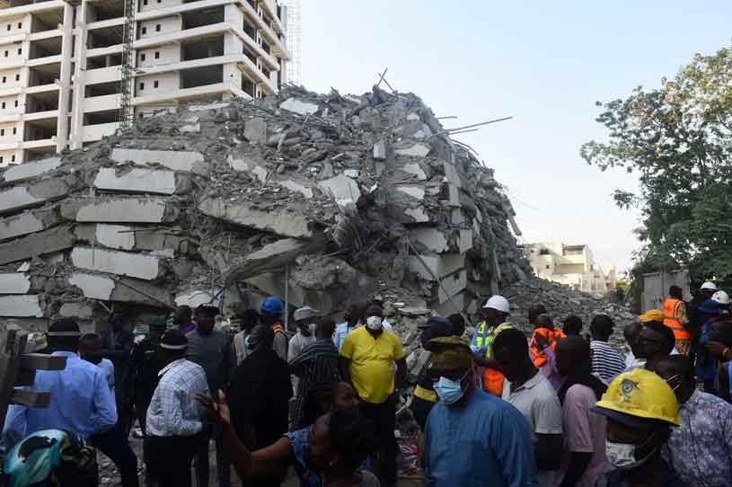 Нигерия: Обрушение 21-этажного дома. По крайней мере шесть человек погибли